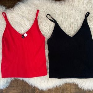 Set of 2 ribbed H&M tank tops